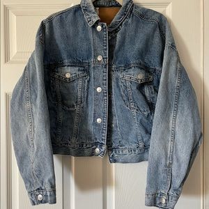 AE Print Lined Boyfriend Denim Jacket